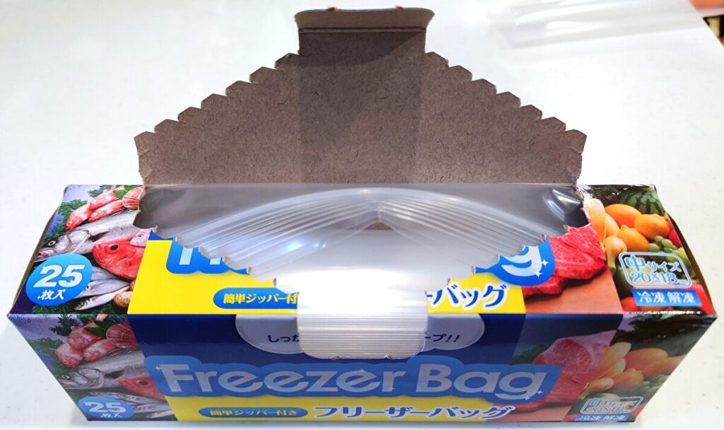 業務スーパー 日用品 フリーザーバッグ 中サイズ 開封