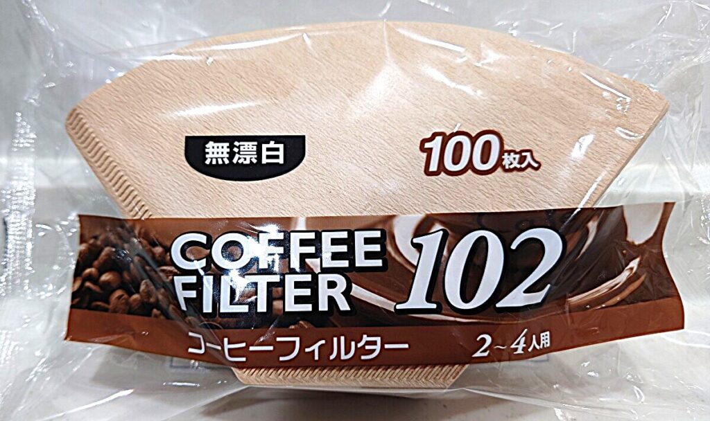 業務スーパー TSコーヒーフィルター 102 パッケージ表