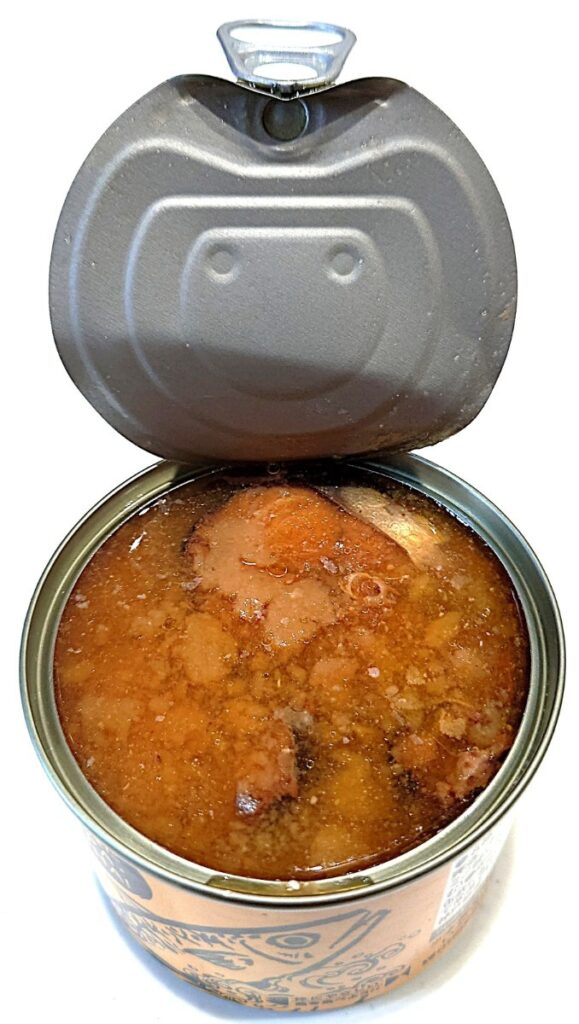 業務スーパー さば 味噌煮缶詰 開缶したところ。
