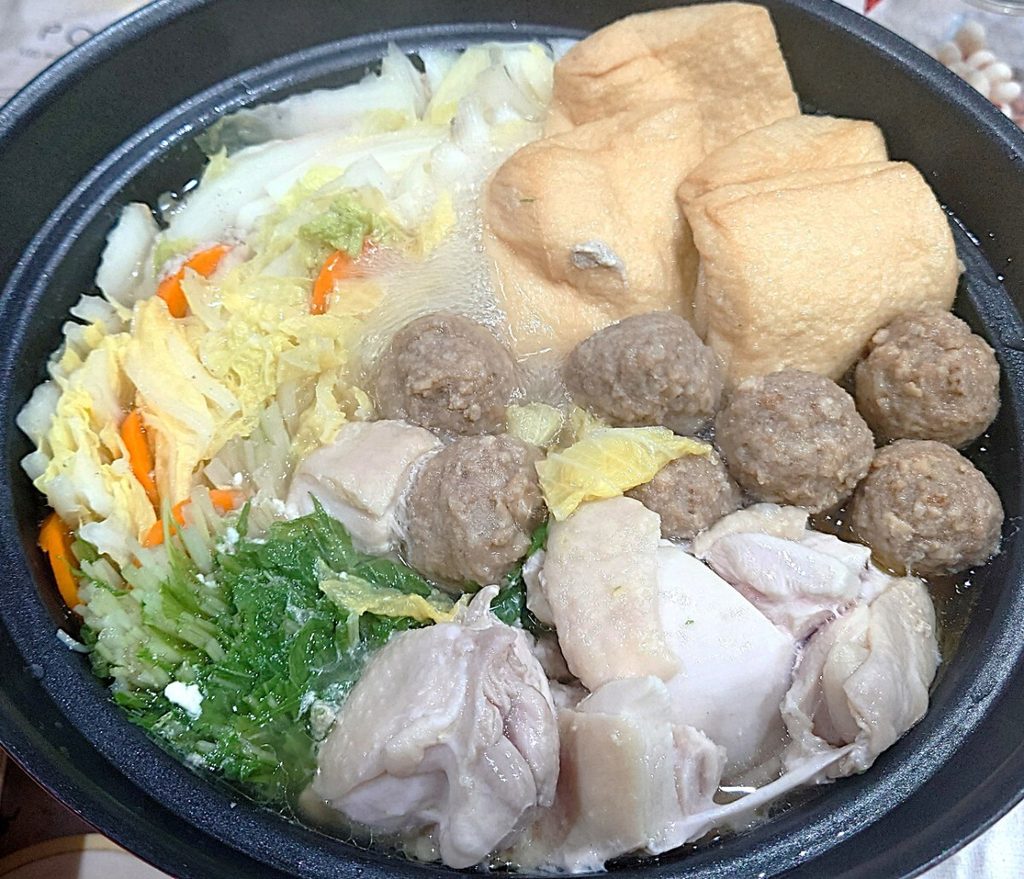業務スーパー 調味料 塩鍋つゆ 加熱後、蓋を開けた直後